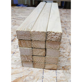 PACK OF 15 - Deluxe 44mm Pressure Treated Timber Tongue Framing - 2.4m Length (44mm x 28mm)