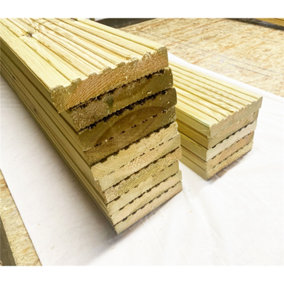 PACK OF 15 - Deluxe Deck Boards - 3.6m Length - Pressure Treated Timber Decking - 32mm x 150mm Timber Decking Boards