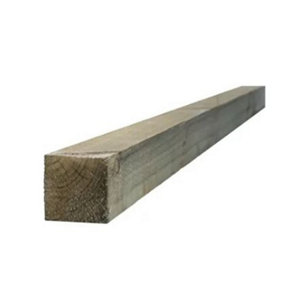 PACK OF 15 - FSC Incised Fence Post Green Treated - 100mm x 100mm - 3m Length