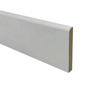 PACK OF 15 (Total 15 Units) - 18mm x 44mm White Primed MDF 9mm Radius Once Round Architrave - 4400mm Length