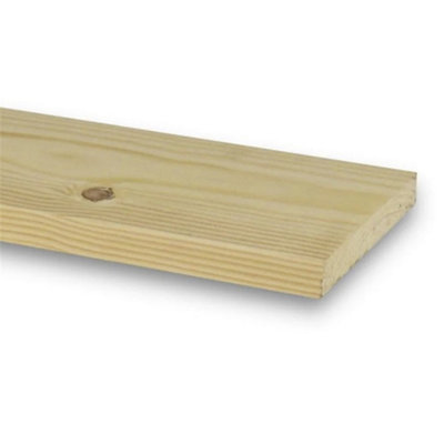PACK OF 15 (Total 15 Units) - 25mm x 150mm (21mm x 145mm Finish) Planed All Round Redwood Timber - 4.5m Length