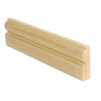 PACK OF 15 (Total 15 Units) - 25mm x 75mm (20mm x 67mm Finish) Torus Softwood Architrave - 3.0m Length