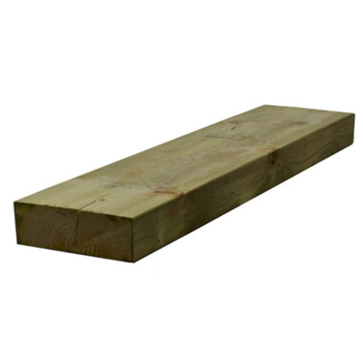 PACK OF 15 (Total 15 Units) - 75mm Thick Regularised Treated Sawn Timber C16 - 225mm (W) x 4800mm (L)