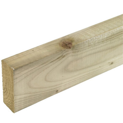 Pack of 15 (Total 15 Units) - Kiln Dried C16 Sawn Treated Green Easi Edge - 125mm (H) x 47mm (T)x 3000mm (L)