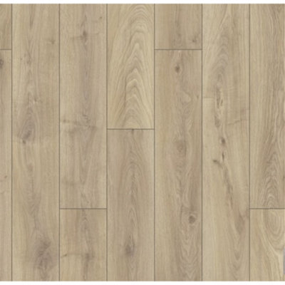 PACK OF 15 (Total 15 Units) - Light Oak 12mm Thick Laminate Flooring (22.2m2 Coverage)