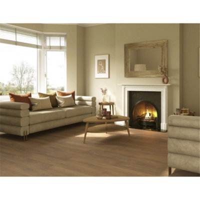 PACK OF 15 (Total 15 Units) - Medium Oak 8mm Thick Laminate Flooring (33.3m2 Coverage) - 3