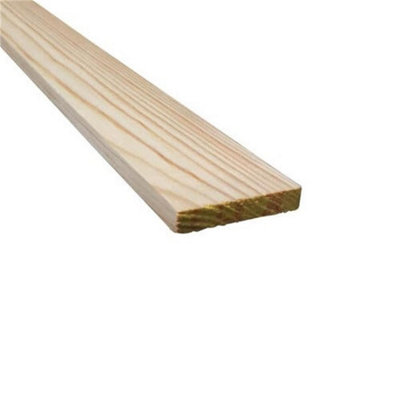 Pack of 15 (Total 15 Units) - PAR Softwood - 12mm (W) x 50mm (H) - Approx Finish Size - Length 2400mm