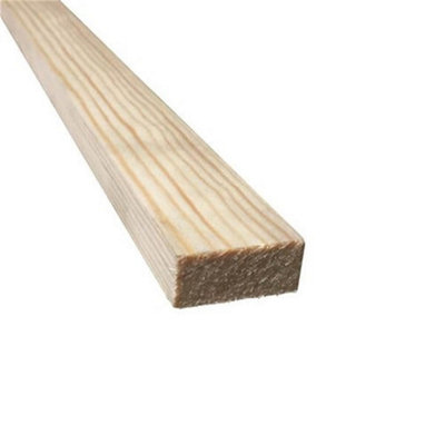 Pack of 15 (Total 15 Units) - PAR Softwood - 19mm (W) x 38mm (H) - Approx Finish Size - Length 2100mm