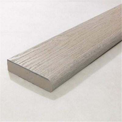 Pack of 15 (Total 15 Units) - Premium Bullnosed Composite Decking Boards - 150mm (W) x 32mm (H) x 3600mm (L) - Driftwood