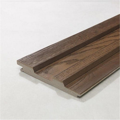 Pack of 15 (Total 15 Units) - Premium Composite Cladding Boards & Batten - 200mm (W) x 26mm (H) x 3600mm (L) - Antique Oak
