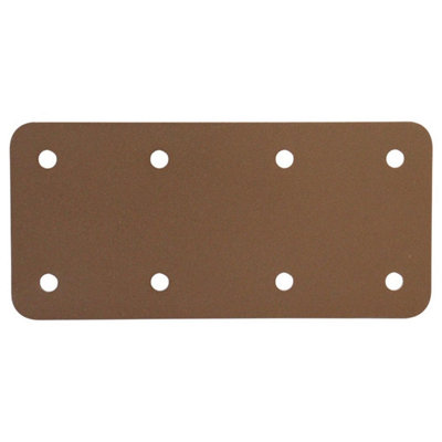Pack of 15 (Total 15 Units) - Short Internal Sleeper Straight Flat Support Plate - Brown - 170mm (L)