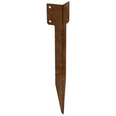 Pack of 15 (Total 15 Units) - Single Sleeper Corner Support Spike - Brown - 440mm (L)