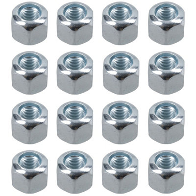 Pack of 16 3/8" UNF Wheel Nuts Nut For Trailer Suspension Hubs