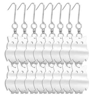 Pack of 16 Reflective Owl Bird Repellents, Durable Stainless Steel to Deter Birds with Light Reflection