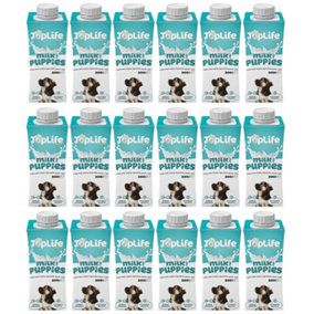 Pack of 18 Toplife Formula Dog Food Puppy Milk 200ml