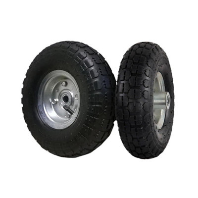 Pack Of 2 10" Pneumatic Wheels For Sack Trucks/Trolleys/Wheelbarrows