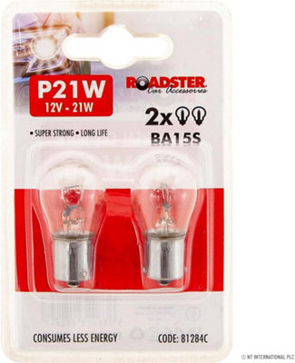 Pack Of 2 12v 21w Car Light Bulbs Long Life Strong Quality Emergency Brake