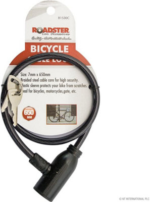 Pack Of 2 Armoured Steel Cable Lock Security With 2 Keys Heavy Duty Motorcycle Bike
