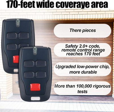 Pack of 2 BFT Mitto B RCB04 R1 remote controls replaced by BFT MITTO ...