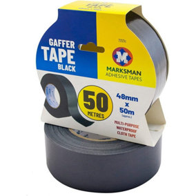 Pack Of 2 Black Gaffer Tape Duct Gaffer Strong Waterproof Multipurpose 48Mm X 50M