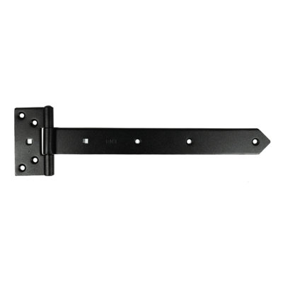 Pack of 2 - Black Heavy Duty Tee Gate Hinges Shed Door Hinges 350mm