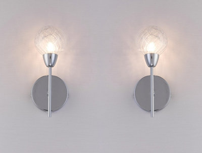 Silver wall lights b&q sales