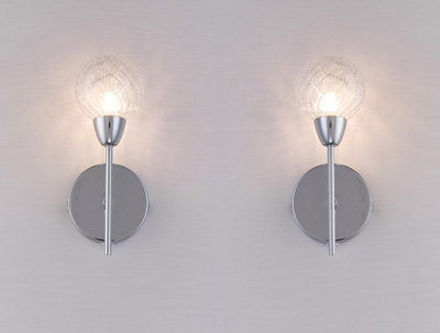 Chrome wall lights deals b&q