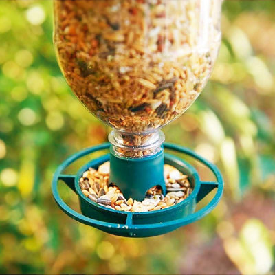 Pack of 2 Bottle Top Hanging Bird Feeder Kit - Fits Most Plastic Drink - Bottles Made Of Durable Plastic