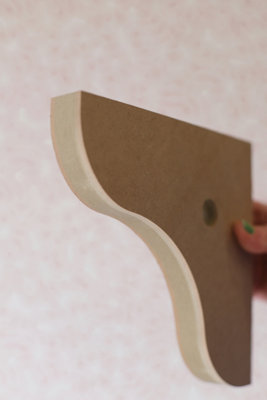 Pack of 2 Classic Shelf Brackets with Hole - 186mm x 186mm x 25mm ...