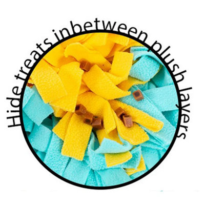 Pack of 2 Connectable Snuffle Mat for Pets Engaging Slow Feeding Interactive Toy Puzzle for Dogs Play Mat Treat Hiding