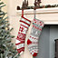 Pack of 2 Fair Isle Nostalgia Knit Xmas Gift Decoration Christmas Stocking