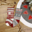 Pack of 2 Fair Isle Nostalgia Knit Xmas Gift Decoration Christmas Stocking