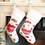 Pack of 2 Festive Friends Children's Xmas Gift Decoration Christmas Stocking