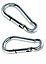 Pack of 2 fiXte BZP Steel Snap Hooks Spring Latch Carabina Heavy Duty M10 3/8 Inch