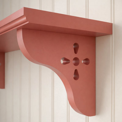Pack of 2 Flower Wall Shelf Brackets - 186mm x 186mm x 25mm - Edging ...