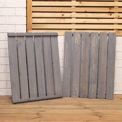 Pack of 2 Grey Washed Back Panels for SA-BINS2 Single Bin Storage