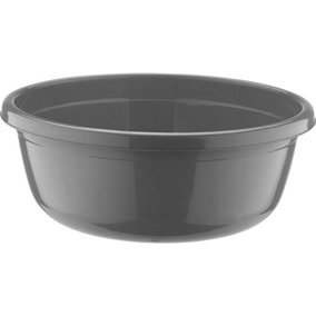 Pack Of 2 Grey Washing Up Bowl Round Basin Storage Bucket Kitchen Sink Water Container
