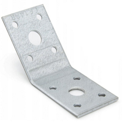 Pack of 2 - Heavy Duty Galvanised 135 Degrees Angle Bracket - 135 Corner Brace - Pergola Connector - 2.5mm Thick - 50x50x35mm