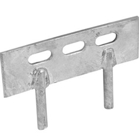 Pack of 2 - Heavy Duty Galvanised Fence Panel Clips 2 Pin Gravel Board Cleats Brackets