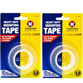 Pack Of 2 Heavy Duty Mounting Tape 3 Meters Professional Adhesive Double Sided