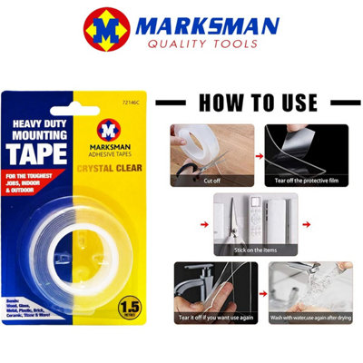 Pack Of 2 Heavy Duty Mounting Tape 3 Meters Professional Adhesive Double Sided - 3