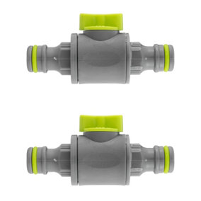 pack of 2 in-line flow control valves for garden hoses/home irrigation systems