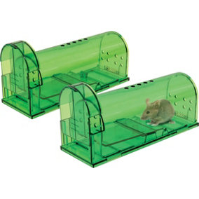 Pack of 2 Indoor Outdoor Small Humane Mice Mouse Rat Rodent Trap Catcher Cage