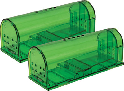 Pack of 2 Indoor Outdoor Small Humane Mice Mouse Rat Rodent Trap Catcher Cage