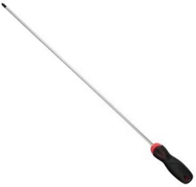 Pack Of 2 Long Reach Screwdriver Pz2 Pozi Magnetic Handle 450Mm