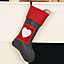 Pack of 2 Love Heart & Snowflake Xmas Tree Decoration Christmas Gift Bag Christmas Stocking