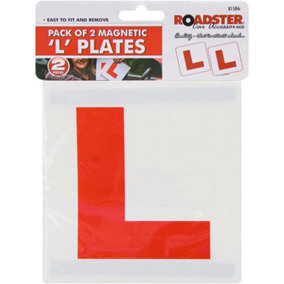 Pack Of 2 Magnetic L Plates Learner Driver  Car Motorcycle Lesson Weatherproof Learning