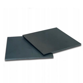 Pack of 2 Mild Steel Square Plates Metal Fabrication and DIY Repair Project 1mm Thick (100x100mm)