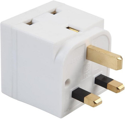 Pack Of 2 Multi-purpose Block Socket Splitter Mains 2 Way Gang Wall Adaptor Plug 13amp