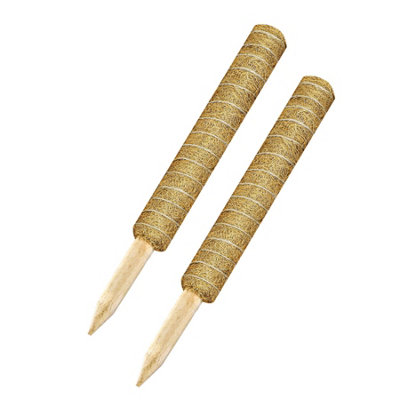 Pack Of 2 Natural Coir Moss Pole Sticks